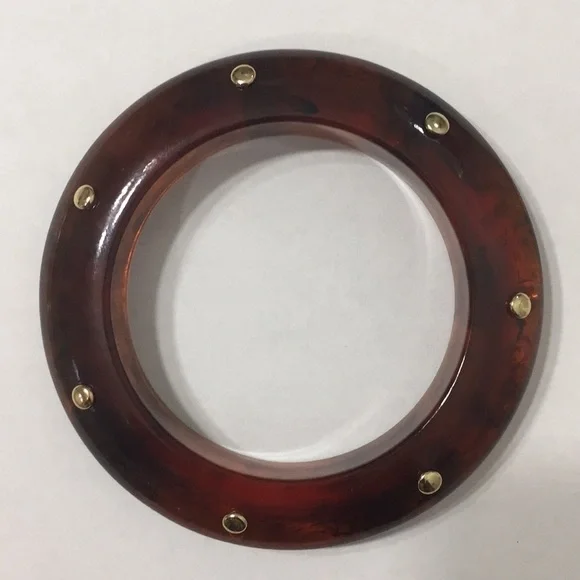 Irregular// Free People Resin Gold Stud Bangle Bracelet - Picture 7 of 8